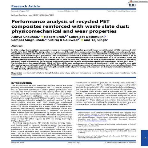 Performance analysis of recycled PET composites reinforced with waste ...