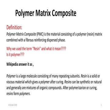Polymer matrix composite