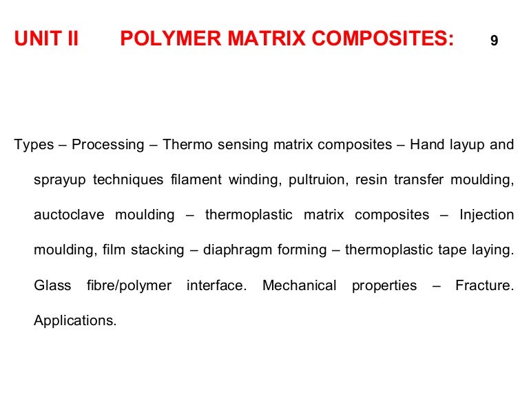 Polymer matrix composites [pmc]