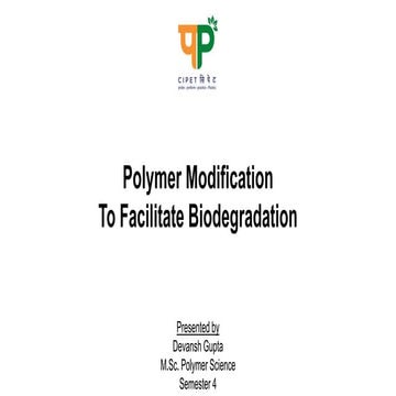 Modification of polymers to facilitate biodegradation