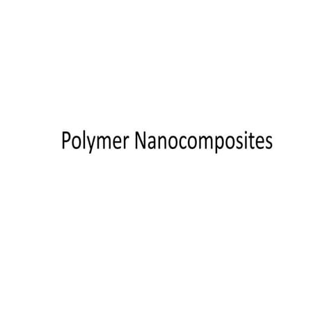 Polymer nanocomposites