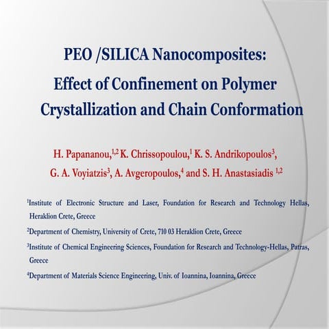 Effect of inorganic fillers on Poly(ethylene oxide) crystallization and dynamics