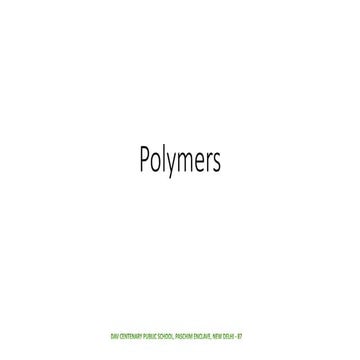 Polymers final