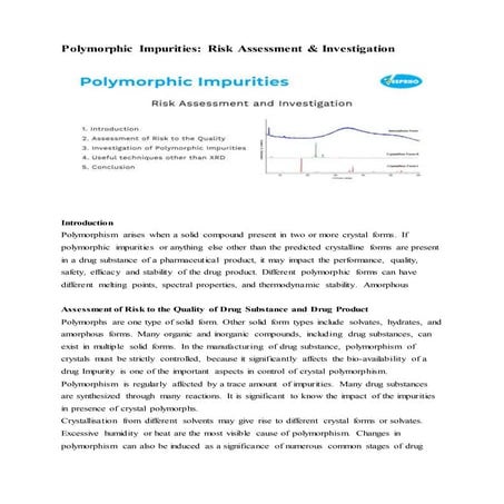 Polymorphic impurities risk assessment &amp; investigation