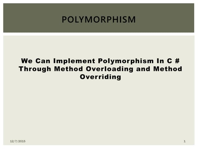 Polymorphism (2)