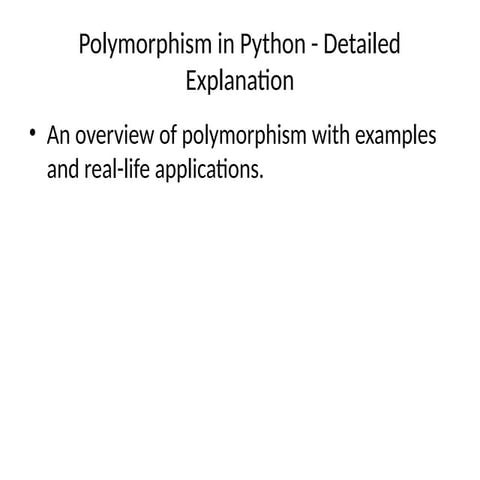 Polymorphism_in_Python_Programming_Language | PPT