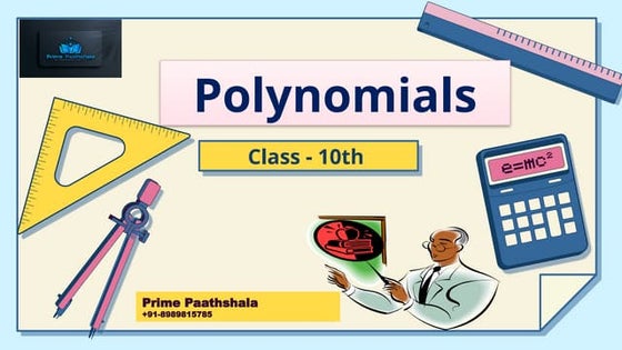 Polynomial PowerPoint Presentation for CBSE