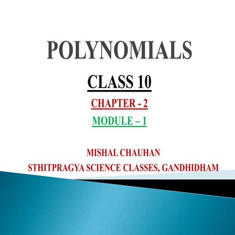 POLYNOMIAL CLASS X MODULE 1