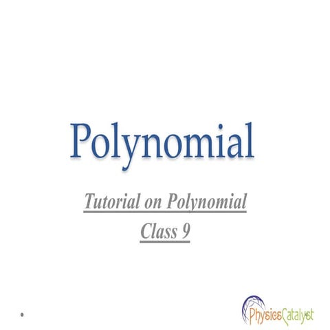 What are Polynomials