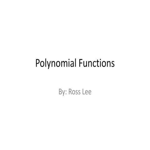 Polynomial functions
