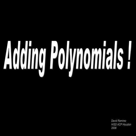 Polynomials