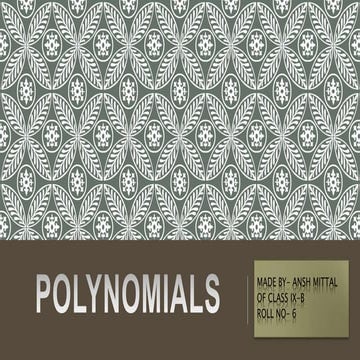 Polynomials
