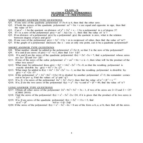 Polynomials class-10-maths-april-19