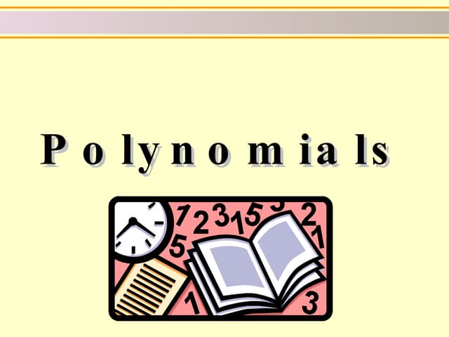 Operations on Polynomials