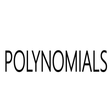 Polynomials Activity