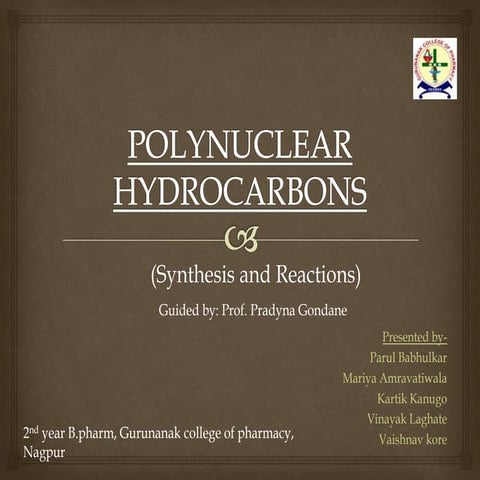 Polynuclear Hydrocarbons Preparations and Reactions