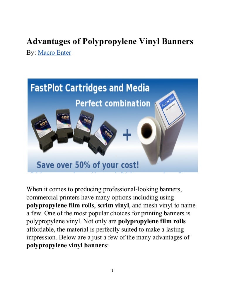 Polypropylene Vinyl Banners