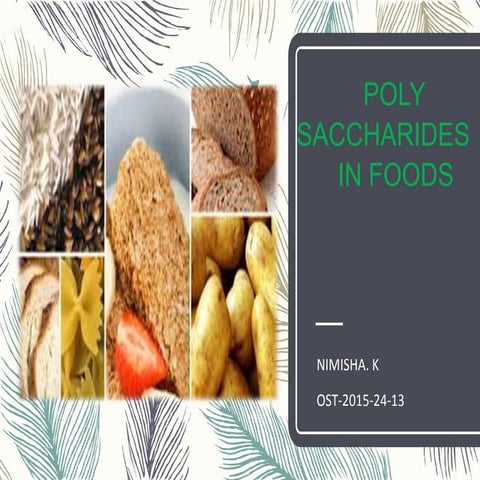 Polysaccharides in foods- Nimisha Kaikkolante