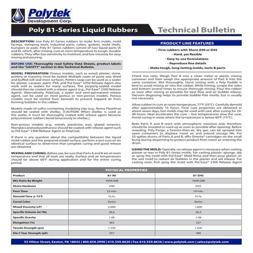 Polyurethane Datasheet Template | PDF