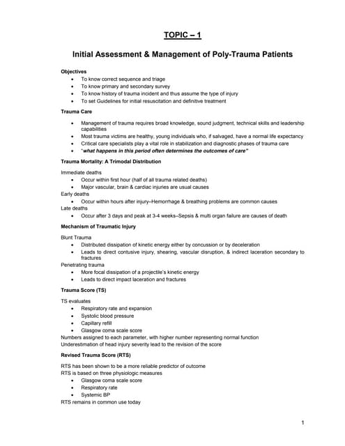 Poly trauma module
