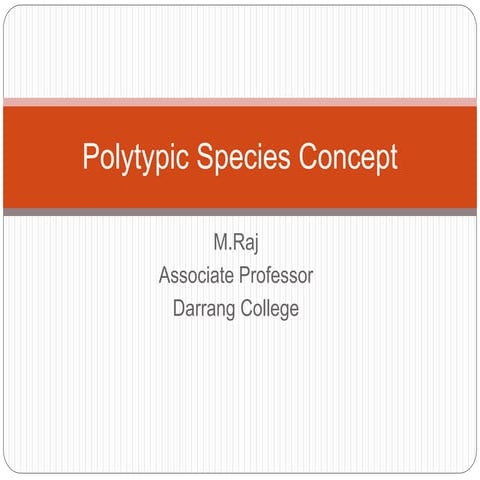 Polytypic species concept