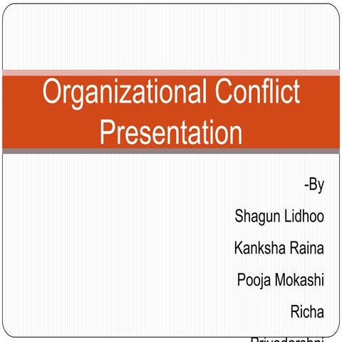 Organizational Conflict