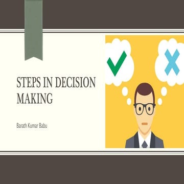 Steps in decision making | PPTX