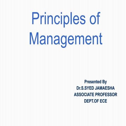 OVERVIEW OF MANAGEMENT