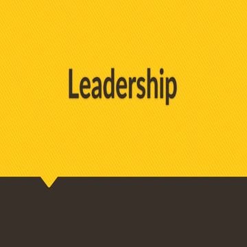 Power and leadership 