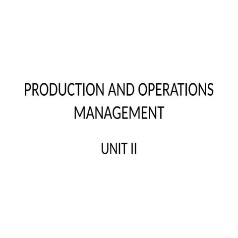 PRODUCTION PLANNING AND CONTROL - KEY SYSTEMS