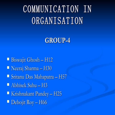 POM_COMMUNICATION IN ORGANISATION