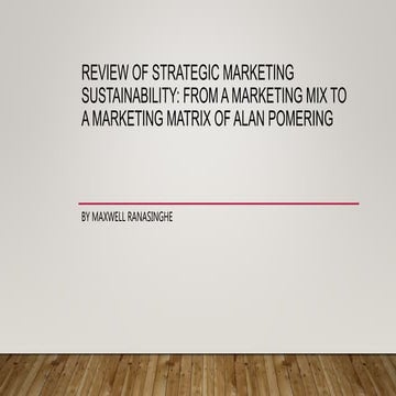 Gone are the days of Marketing Mix. We need to replace it with a Marketing Ma...