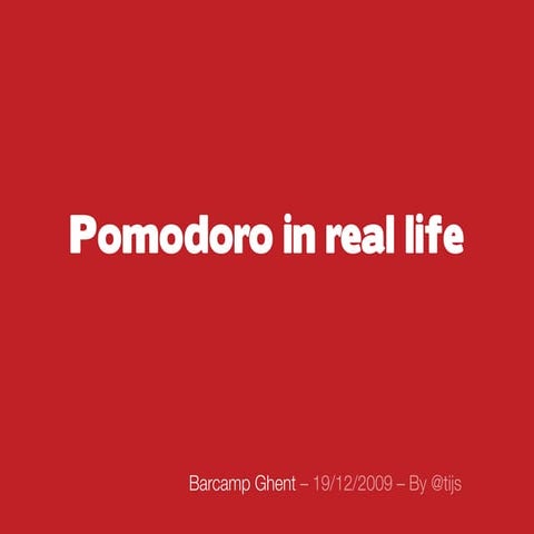 Pomodoro in real life