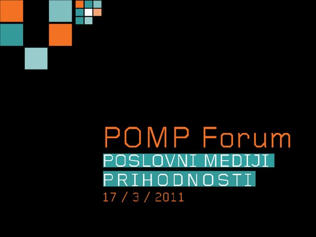 POMP Forum 2011: Primož Inkret in Vesna Krebs