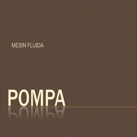 Pompa mesin fluida ajar