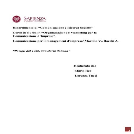 Pompi: dal 1960 una storia italiana