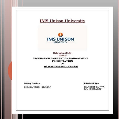 Batch Production System