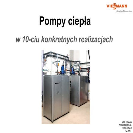 Pompy ciepła - przykłady realizacji
