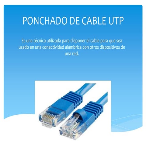 Ponchado de cable utp