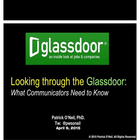 Looking through the Glassdoor: What Communicators and HR Pros Need to Know