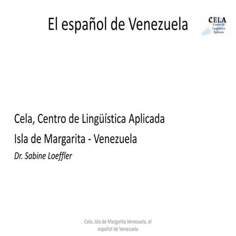Spanish in Venezuela, dialects