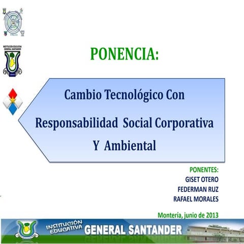 Ponencia: RESPONSABILIDAD CORPORATIVA Y AMBIENTAL