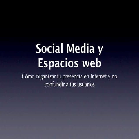 Redes Sociales y sitios web: Cómo organizar la presencia de tu empresa en la web 2.0