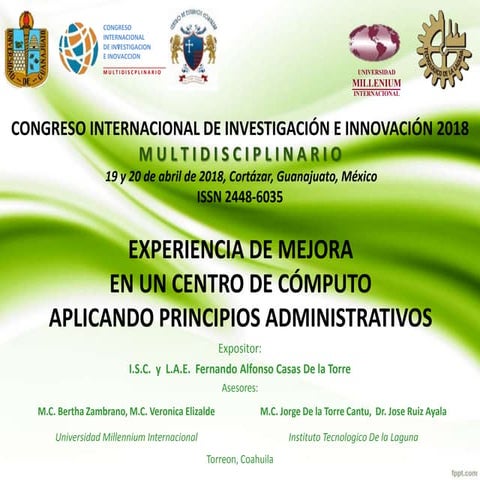 Congreso Internacional de Investigacion Universidad Cortazar 2018