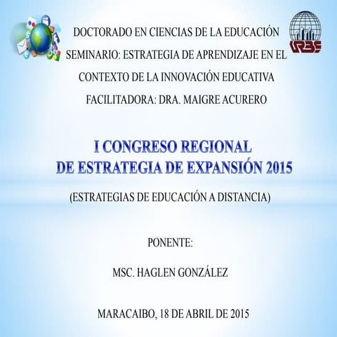 Ponencia haglen educacion a distancia