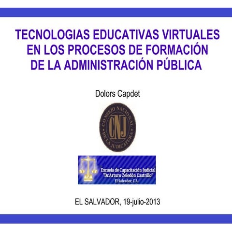 Tecnologias educativas virtuales en los procesos de formación de la Administr...