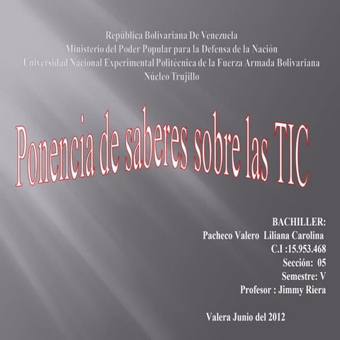 Ponencias sobre las tic, liliana pacheco