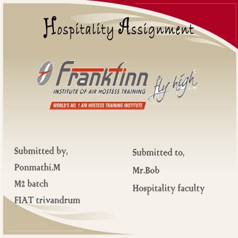 Hospitality assignment 