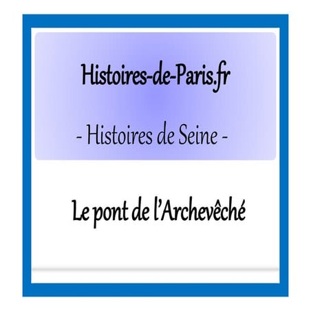 Pont de l'archevêché