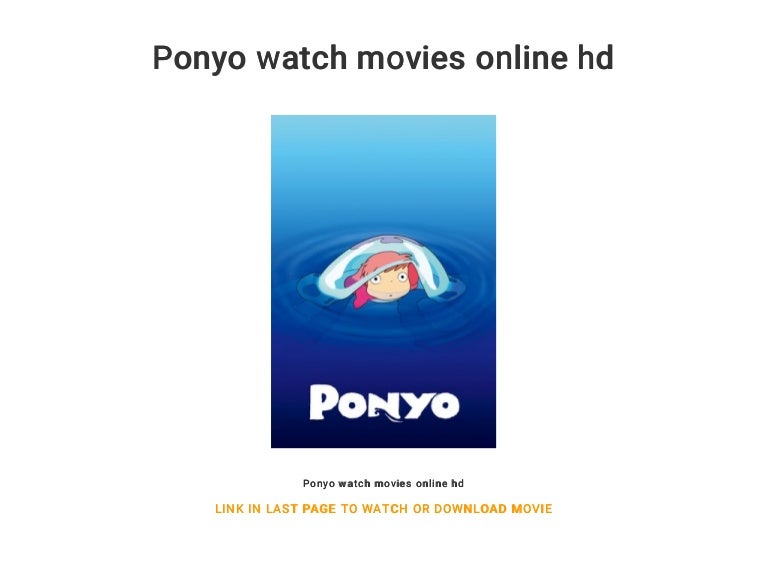 Ponyo Watch Movies Online Hd